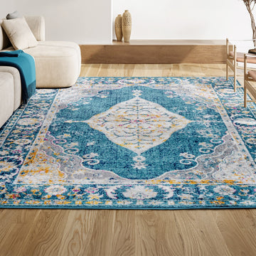 Zelda Bohemian Cottage Medallion Area Rug